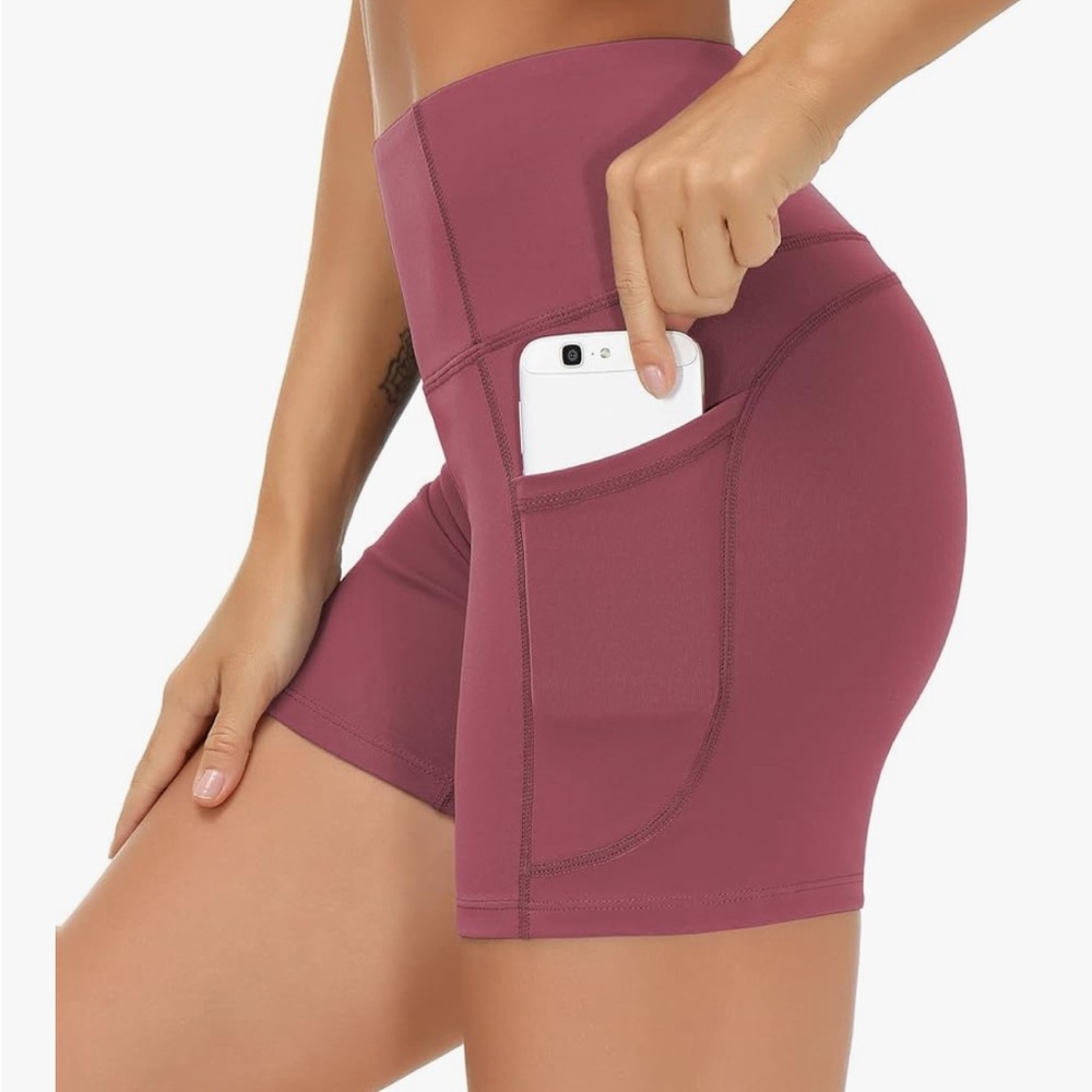THE GYM PEOPLE Women's High Waist Workout Shorts Breathable